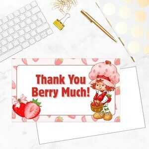 50 Pack  Thank You Cards Strawberry